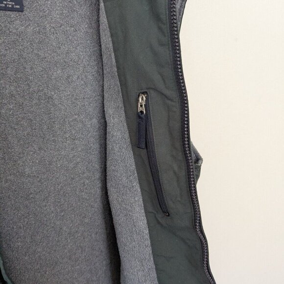 Vintage Abercrombie & Fitch Vest Mens L Green Nylon Fleece Lined Y2K - Picture 6 of 12